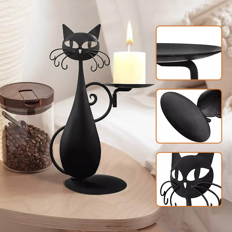 Black Cat Candle Holder | A unique decorative piece for your home! 1