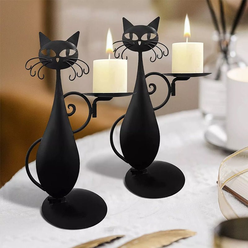 Black Cat Candle Holder | A unique decorative piece for your home! 3