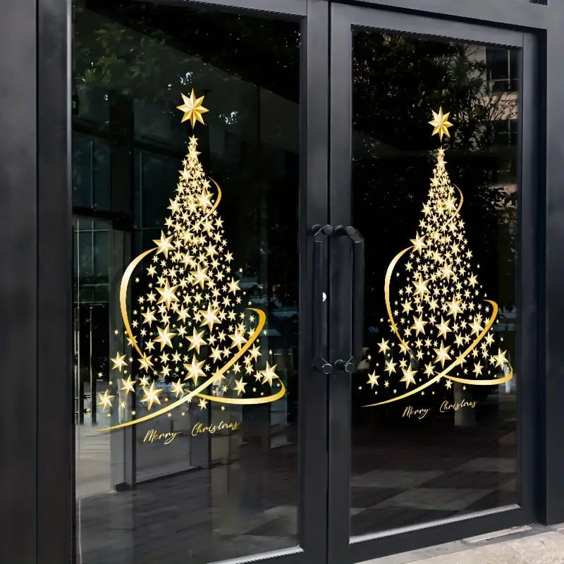 Christmas tree window stickers 6