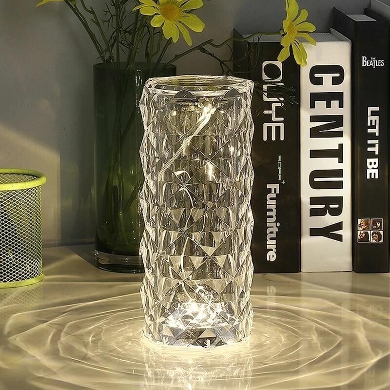 DiamondDazzle™ - 16 Colors Rose Rays Crystal Diamond Table Lamp 4