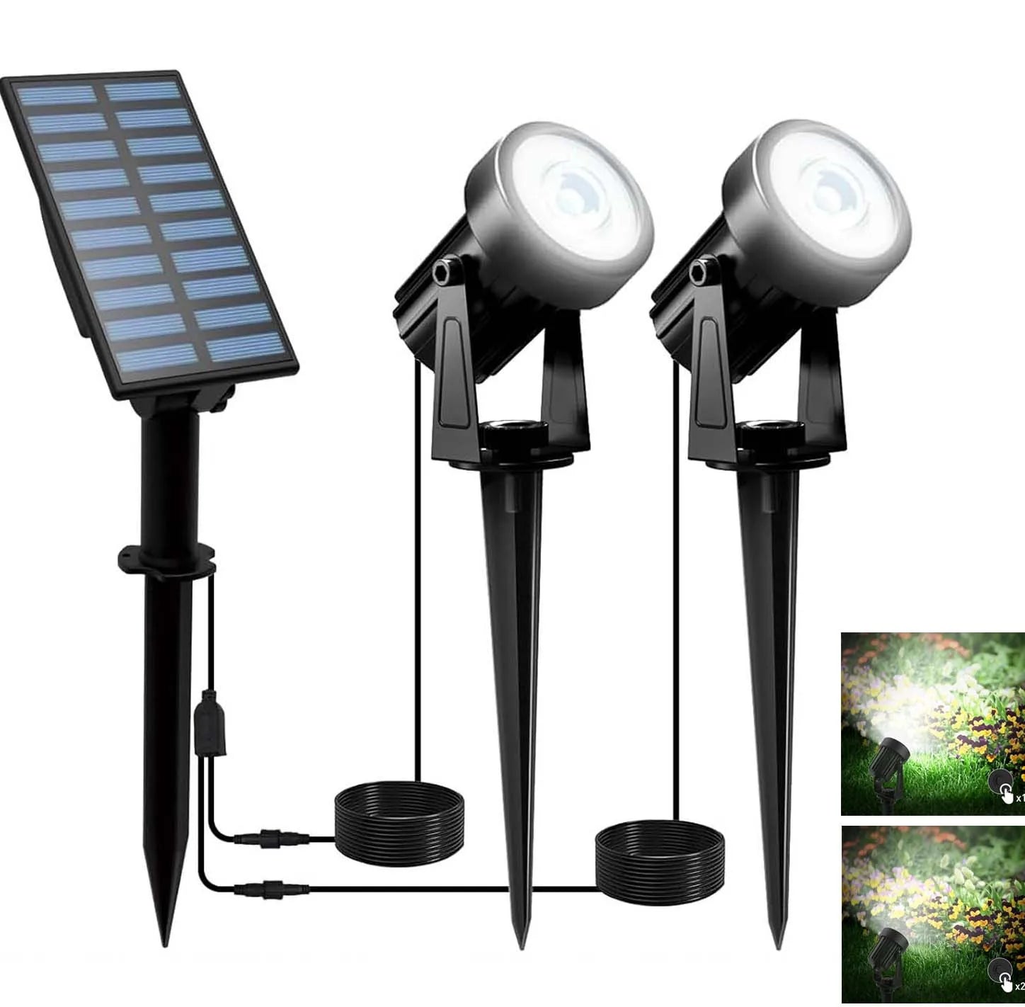 GlowRay DuoColor Solar Gartenstrahler | 2 Lichtfarben | Wetterfest & Leistungsstark | Solarbetrieben 6