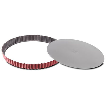 TEFAL Delibake taartplaat in staal - Ø 30 cm - Rood en grijs - Verwijderbare bodem