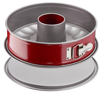 TEFAL Delibake cakevorm in staal - Ø 30 x 11 cm - Rood en grijs - Met scharnier