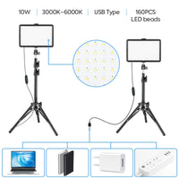 LED Video Licht Kit, Dimbare Continu Verlichting, Verstelbare Statief Stand