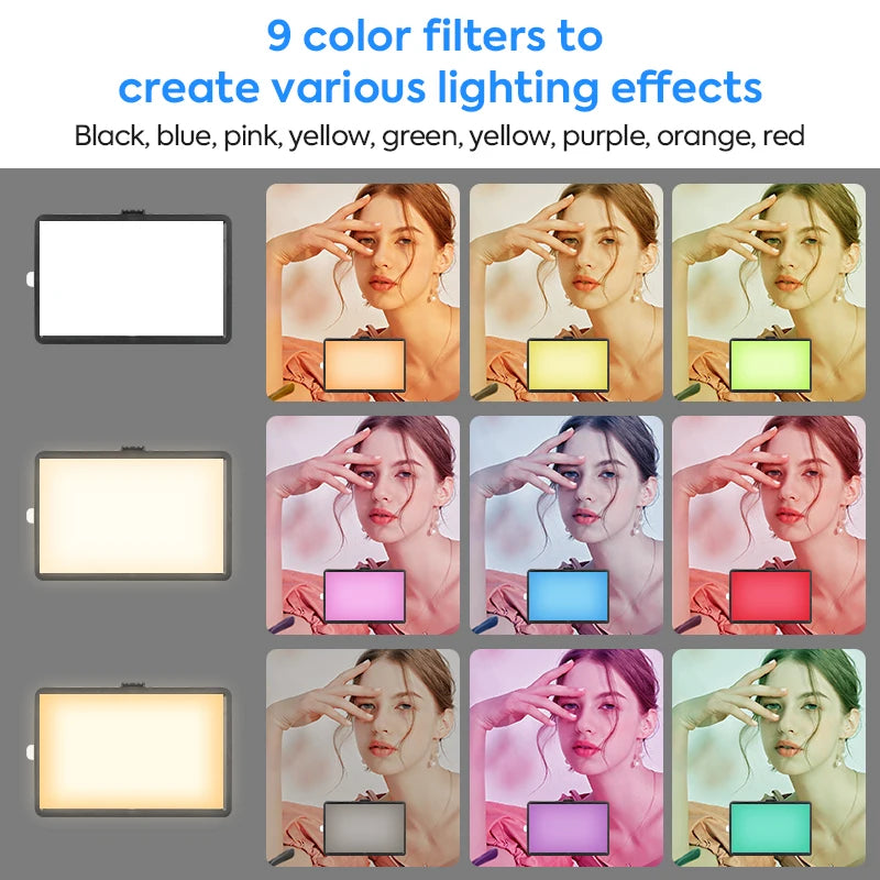 LED Video Licht Kit, Dimbare Continu Verlichting, Verstelbare Statief Stand