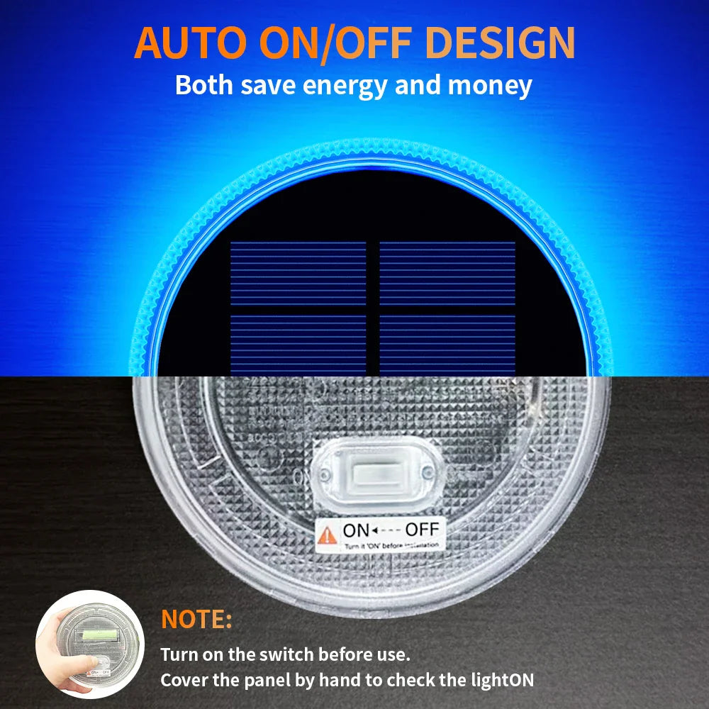 LumaPath Solarleuchten Set | IP68 Wasserdicht | Kabellos & Selbstklebend | 360° Licht 4