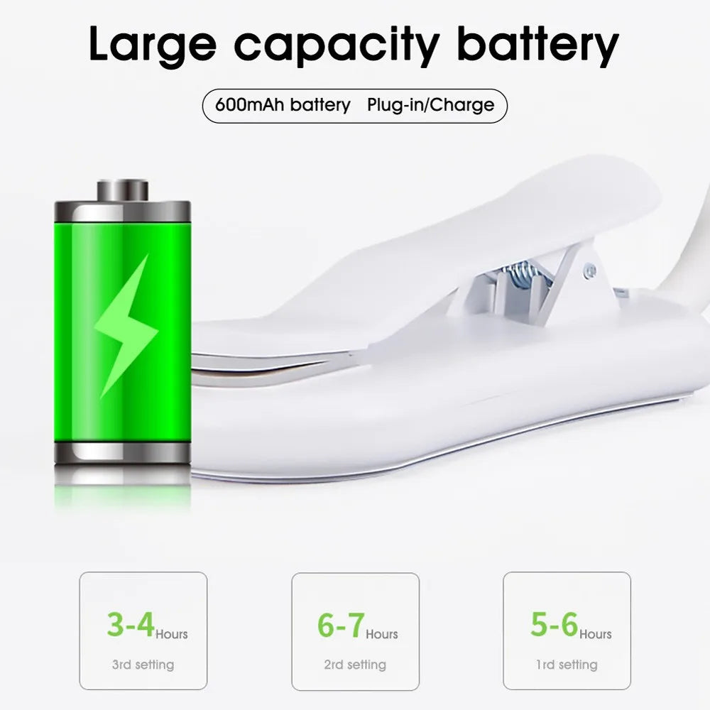 Readiva LED Leselampe | Flexibel & USB-Akku | 9 Lichtmodi & Clip | Warm- bis Kaltweiß 2