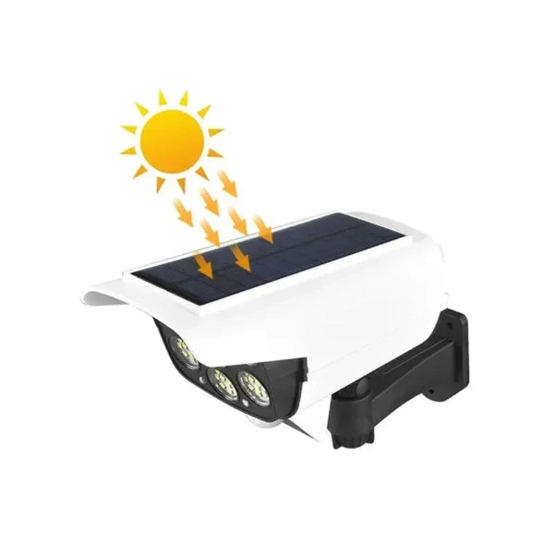 SolarGuard Pro | Solar-Wandleuchte mit Bewegungssensor | Täuschend echte Dummy-Kamera 0