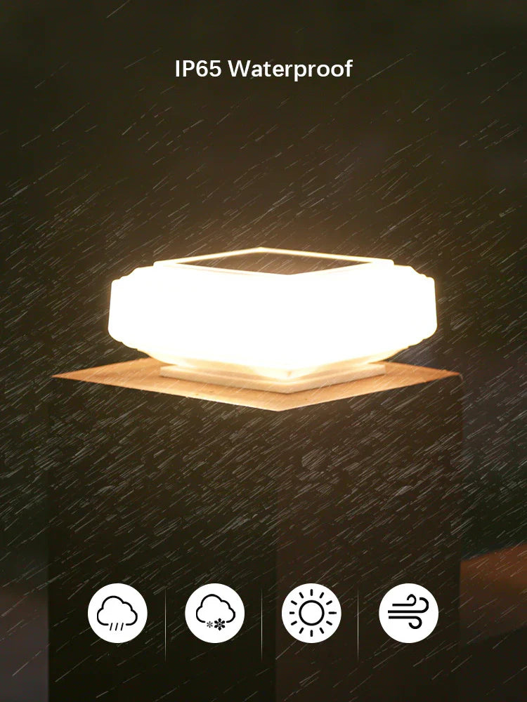 SolunaCap Solarleuchte | LED Außenlicht | Wetterfest & Stromfrei | Für Garten & Pfosten 1