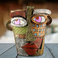 Stylish abstract art plant pot ornaments 0