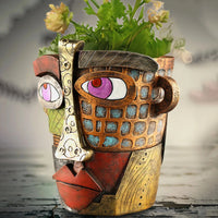 Stylish abstract art plant pot ornaments 2