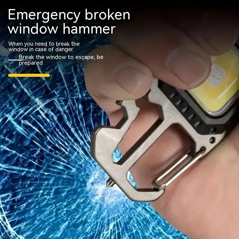 Torchino Mini-Taschenlampe | 6 Lichtmodi & Tools | USB-C Wiederaufladbar | Kompakt & Robust 3