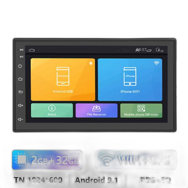 7/9/10.1 2Din Android Auto Radio - 8G 128G Multimedia Video Speler