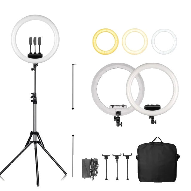 Selfie Ring Light, LED Video Lamp, Statiefstandaard