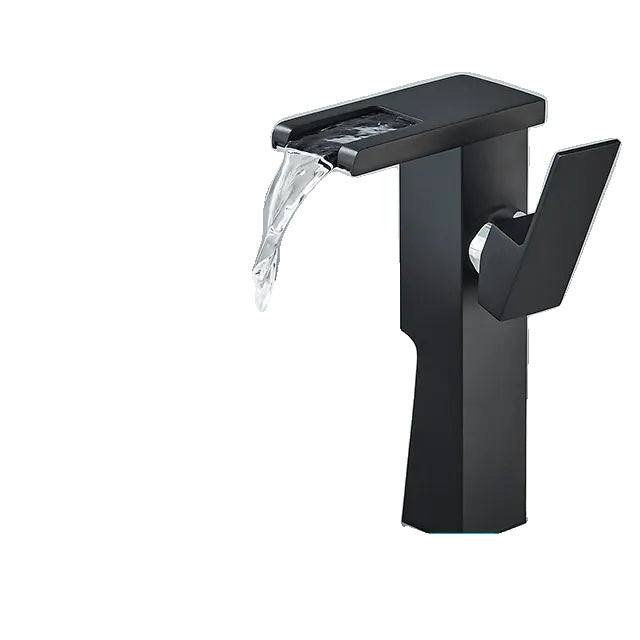 Bathroom Sink Faucets, LED Hydroelectric Technology, Waterfall Design