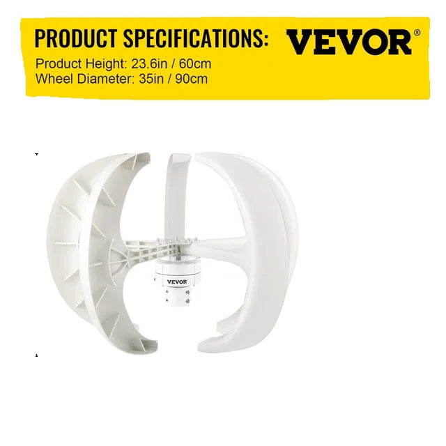 Verticale As Windturbine, 12V, Alternatieve Energie Generator