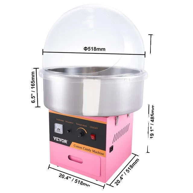 Cotton Candy Machine, Commercial Grade, Stainless Steel Bowl