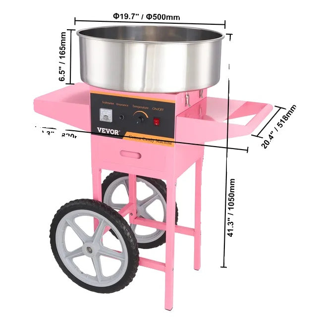 Cotton Candy Machine, Commercial Grade, Stainless Steel Bowl