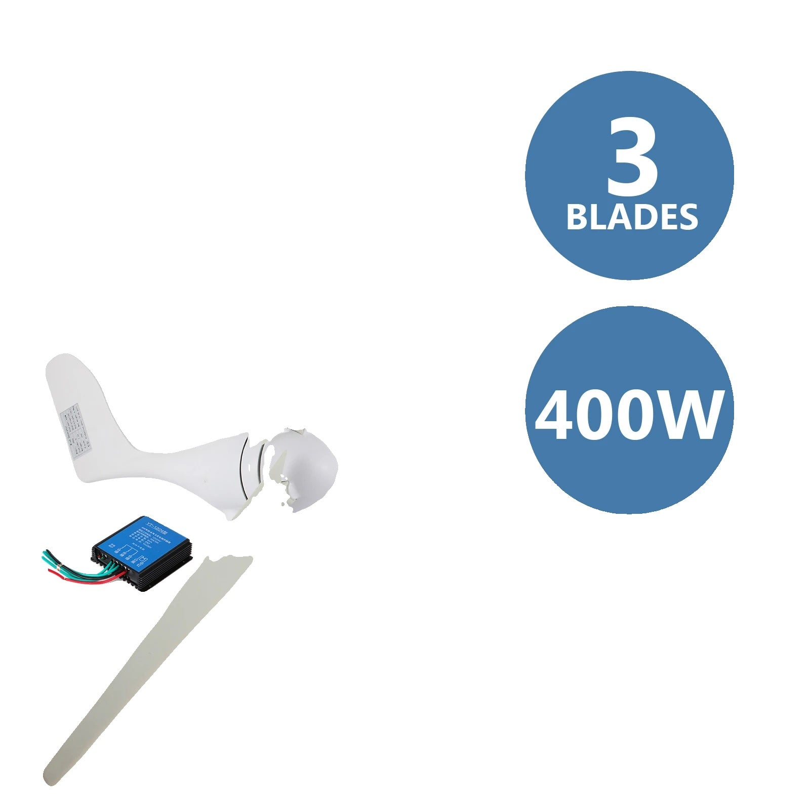 Wind Turbine Generator, 400W, Charge Controller