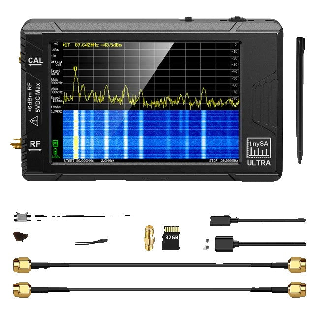 Handheld Spectrum Analyzer, Draagbaar, Dekking van 100KHz tot 53GHz, Inclusief 32GB Kaart