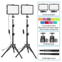 LED Video Licht Kit, Dimbare Continu Verlichting, Verstelbare Statief Stand