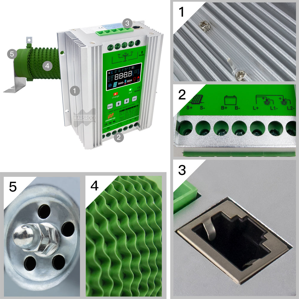 Hybride Wind Zonne-energie Laadregelaar, MPPT Board, Wifi Monitor