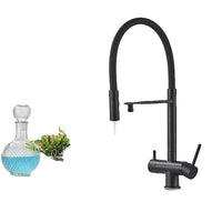 Kitchen Sink Faucet, 360° Pull Out Spout, Cold Hot Water Mixer Tap