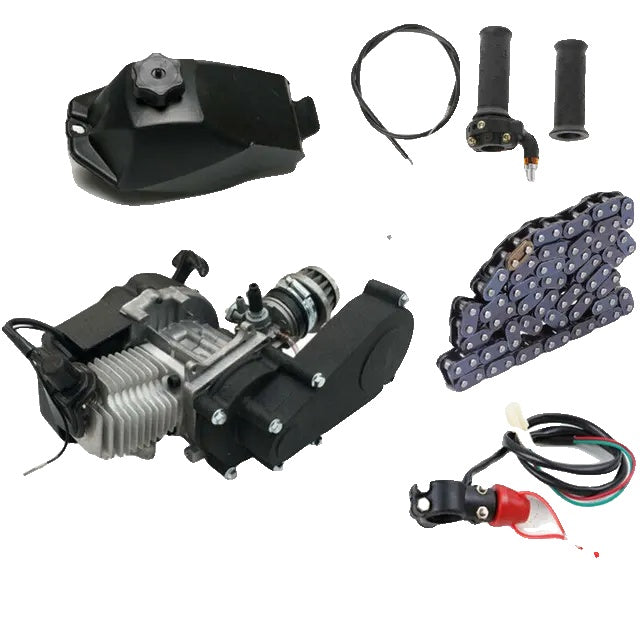 Mini Pit Bike Motor, 2-takt, Trekstart