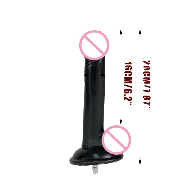 Sex Machine Attachment, VAC-U-Lock, Big Black and Flesh Dildos