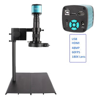 Industriële Microscoop Camera, HDMI/USB/VGA Connectiviteit, 1-150X/180X Zoom Bereik