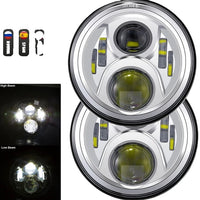 Jeep Wrangler LED Koplampen, 7 Inch, Groot/Laag Licht