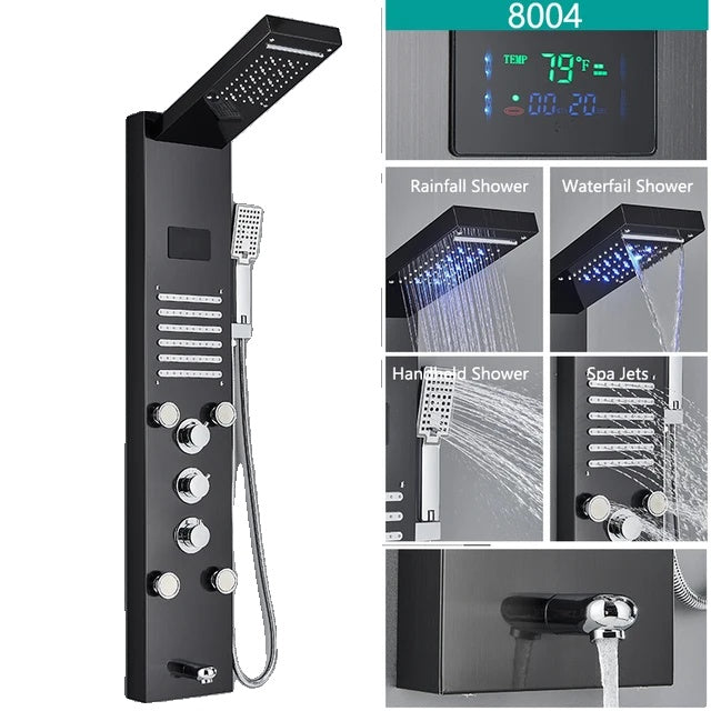 LED Douche Kraan, Temperatuur Digitaal Display, Lichaamsmassage Systeem