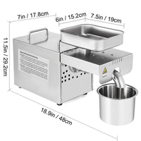 Automatische Oliepersmachine, Voedselveilige Roestvrij Staal, 95% Extractiepercentage, 460W