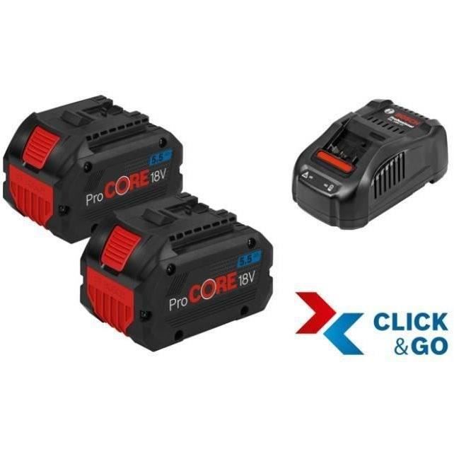 Pakket van 2x5.5Ah Procore 18V in kartonnen doos - Bosch - 1600A0214C