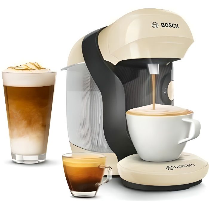 Compact Tassimo Style Multi -Boison Koffiemachine - Bosch Tas1107 - Vanillekleur - 40 Dranken - 0.7L - 1400W