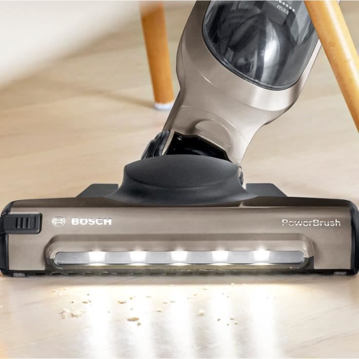 Bosch bbh3all23 Draadloze stofzuiger bezem 2in1 en flexxo multifunctioneel - 2 snelheden - 23v - 50 minuten autonomie - metallic champagne