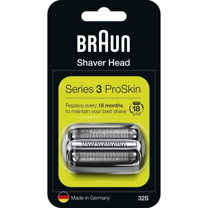 Braun Reserveonderdeel 32S Zilver Scheerapparaat - Compatibel met Series 3 scheerapparaten