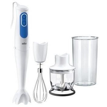 BRAUN Omelet Blender met Hakmolen - MQ3025WH - Wit en Blauw