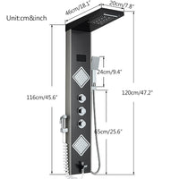 Shower Panel Column, Constant Temperature Display, LED Light