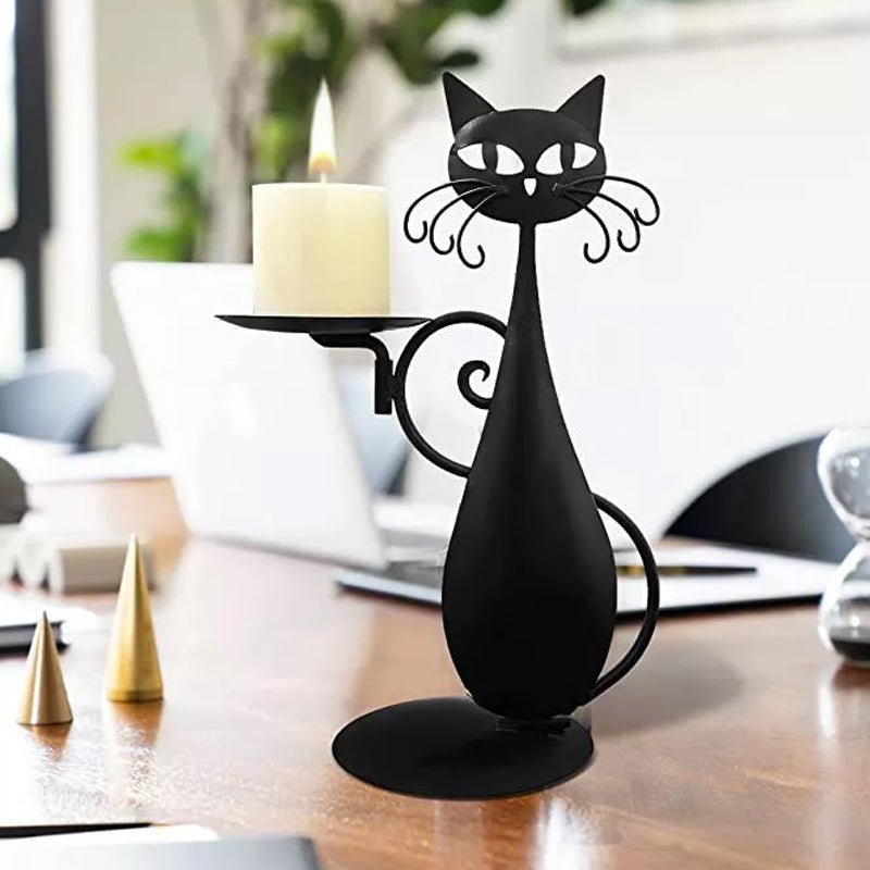 Black Cat Candle Holder | A unique decorative piece for your home! 4
