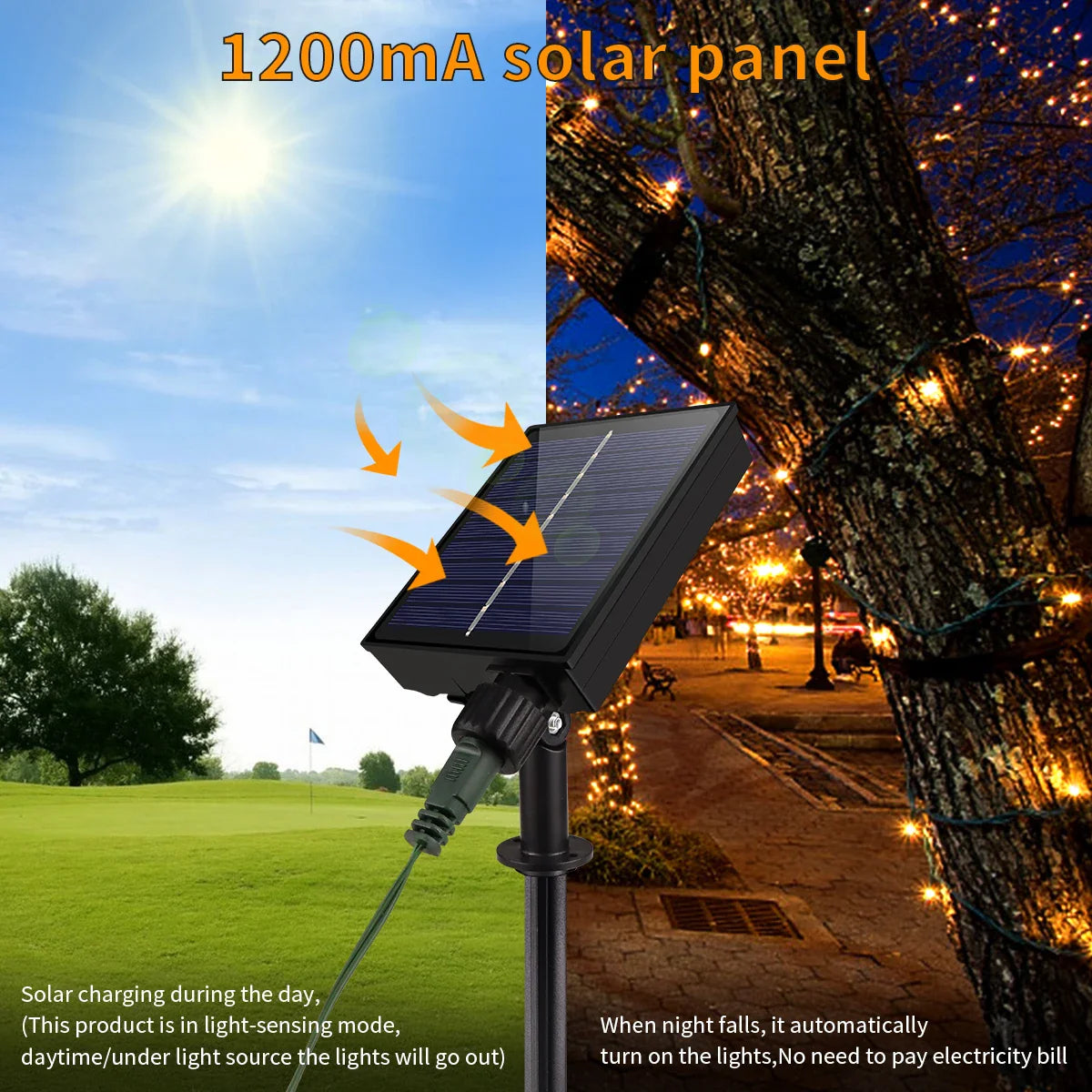 BrightAura SolarChain | Solar LED Lichterkette | Schnelllade & Wetterfest | Fernbedienung 2