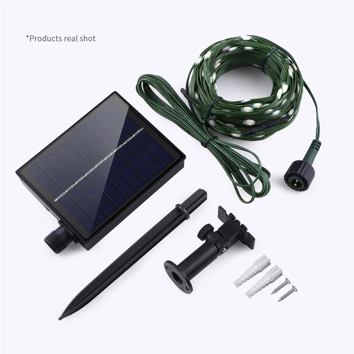 BrightAura SolarChain | Solar LED Lichterkette | Schnelllade & Wetterfest | Fernbedienung 3