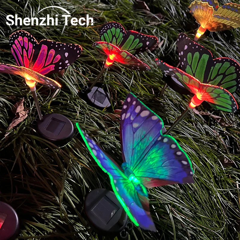 ButterflyGlow Solarlichter | Farbige LEDs | Schmetterlingsdesign für Garten & Deko 2