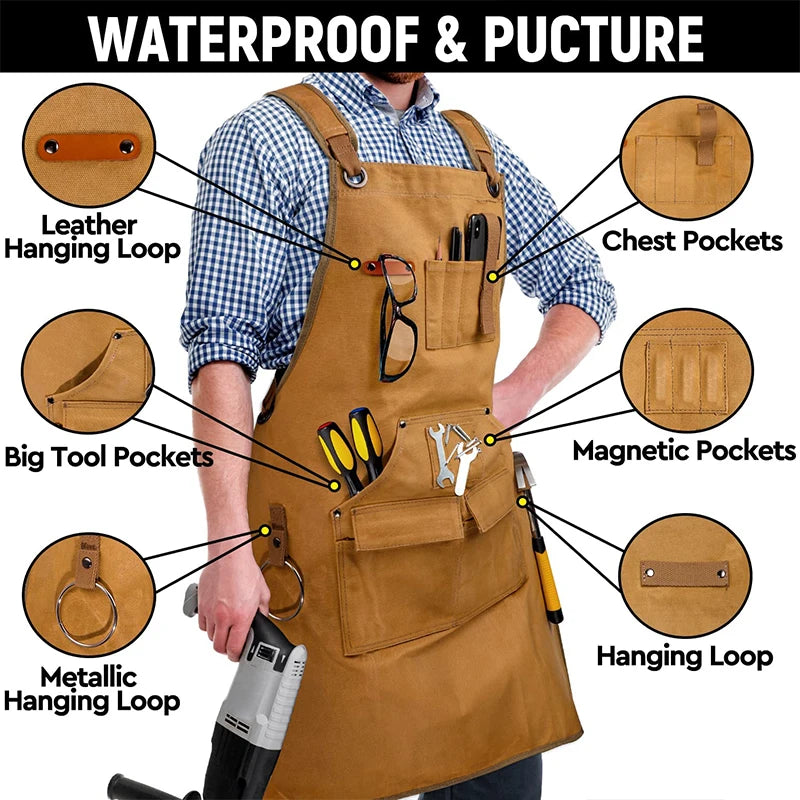 Work Apron, Heavy Duty, Adjustable Straps