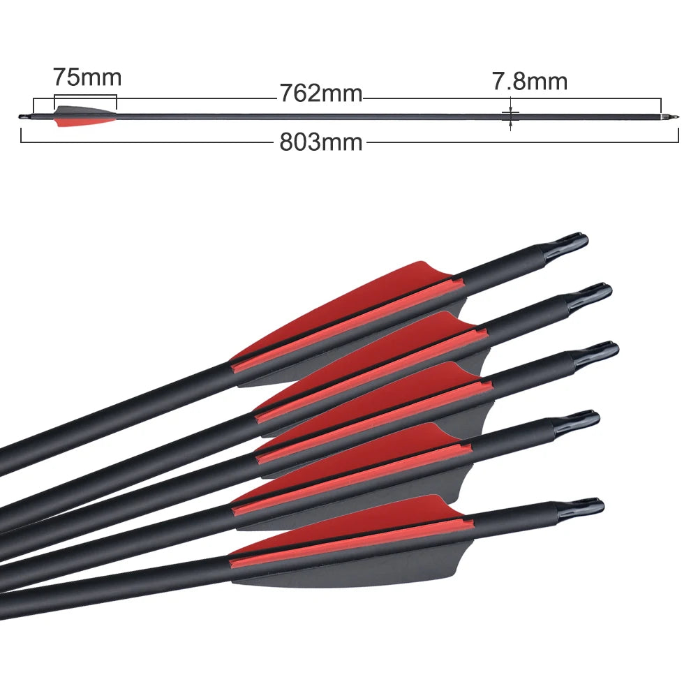 Carbon Arrows, 30 Inch, 500 Spine