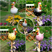 Ceramic chicken decoration for indoor and outdoor use! 1