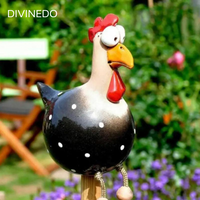 Ceramic chicken decoration for indoor and outdoor use! 3