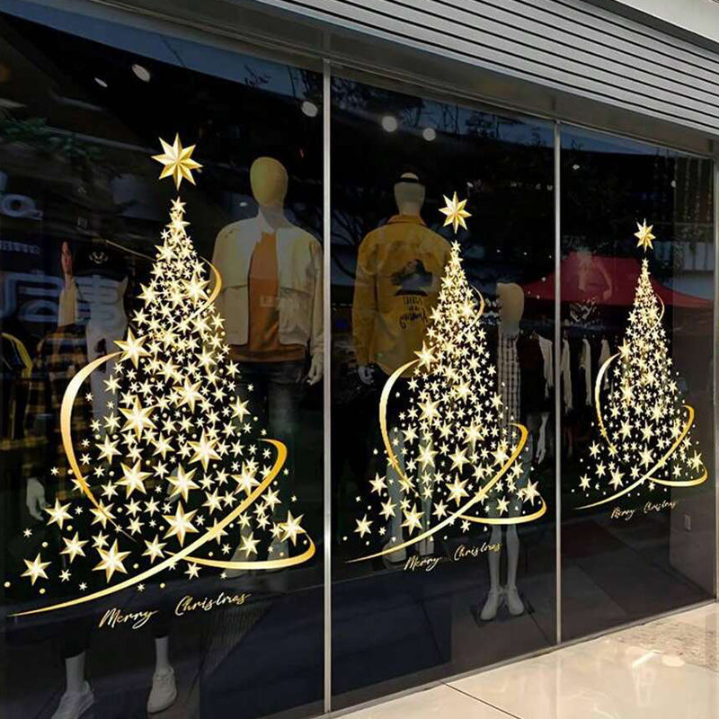 Christmas tree window stickers 3
