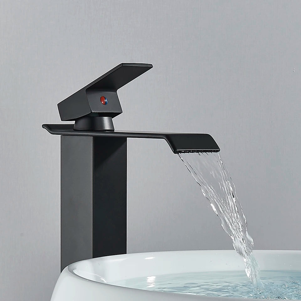 Basin Faucet, Single Level Mixer, Hot and Cold Water