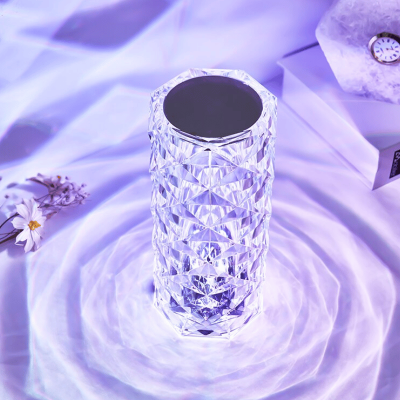 DiamondDazzle™ - 16 Colors Rose Rays Crystal Diamond Table Lamp 0